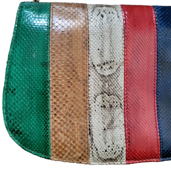 Rare Vintage Snakeskin Patchwork Shoulder Bag - Picture 3 of 8